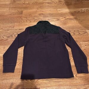 Banana Republic Men's Size Small Pullover Sweater Long Sleeve 1/4 Zip Purple